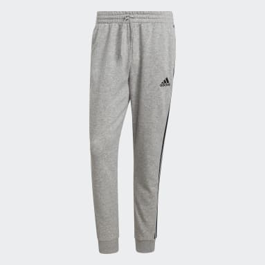Mænd Sportswear Grå Essentials Fleece Tapered Cuff 3-Stripes bukser