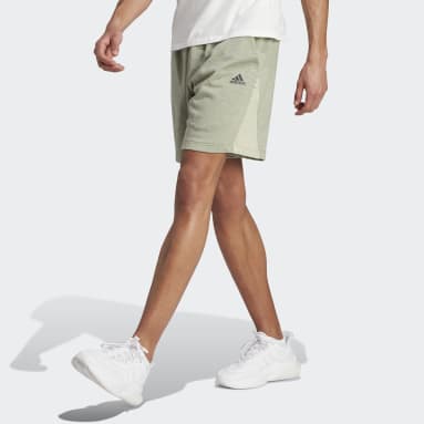 Men Sportswear Green Mélange Shorts