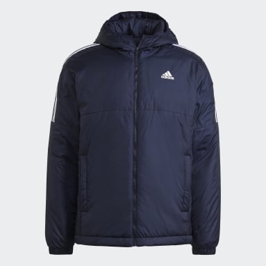 Men Sportswear Blue Essentials Insulated Hooded Jacket