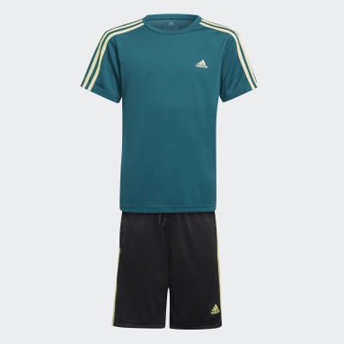 Jungen Sportswear adidas Designed 2 Move T-Shirt und Shorts Set Türkis