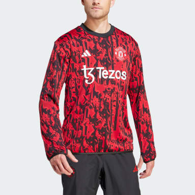 Camisola de Aquecimento do Manchester United Vermelho Homem Futebol