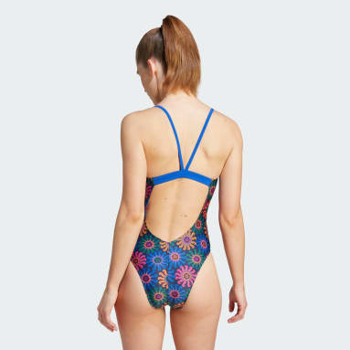 Fato de Banho adidas x FARM Rio Azul Mulher Sportswear