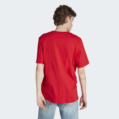 T-shirt Trefoil Essentials Rosso Uomo Originals