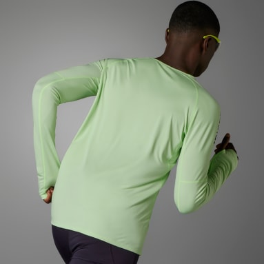 T-shirt manches longues de running Adizero Vert Hommes Running