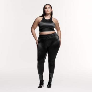 Women's Originals Black Shiny Racerback Bra (Plus Size)