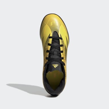 Zapatos de Fútbol X Speedflow. Messi.4 Pasto Sintético Dorado Niño Fútbol