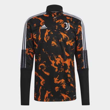 Men Football Black Juventus Graphic Track Top