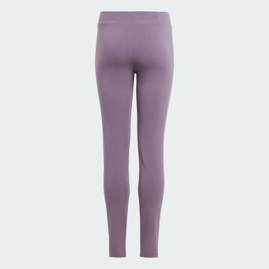 Mallas Essentials Logo Linear Algodón Corte Medio Violeta Niña Sportswear