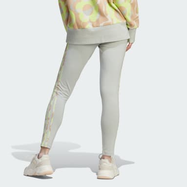 Legging Algodão Vibrante Estampada 3-Stripes - Rosa adidas