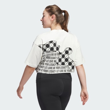 Sportswear White Pride Cropped Graphic Tee (Plus Size)