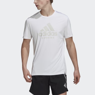 Men Running White Own the Run AEROREADY Graphics In-Line Running Short Sleeve T-Shirt