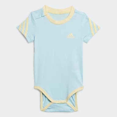 Body avec bavoir 3-Stripes Bleu Bambins & Bebes 0-4 Years Sportswear