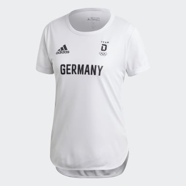 Camiseta Team Germany HEAT.RDY Podium Blanco Mujer Gimnasio Y Entrenamiento