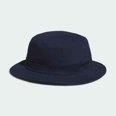 Men Golf Blue Solid Bucket Hat