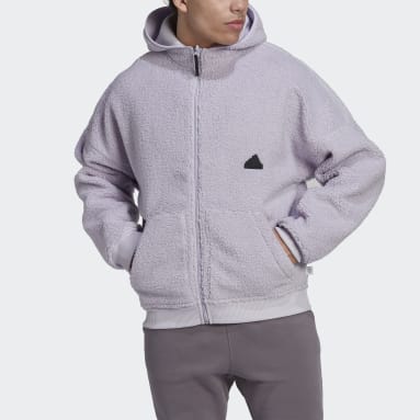 Männer Sportswear Polar Fleece Kapuzenjacke Lila