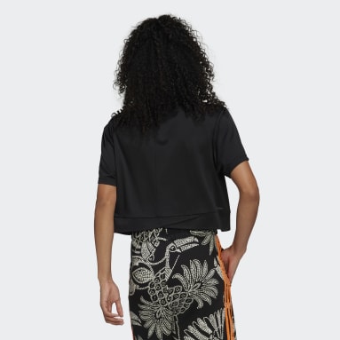 Remera Corta Holgada AEROREADY Studio Negro Mujer Training