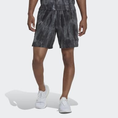 Men Training Black Workout Spray Dye Shorts