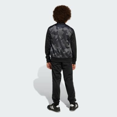 Seasonal Essential Camouflage Tricot 3-Stripes All Over Printed Kids Trainingsanzug