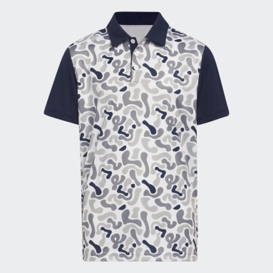 Camo-Printed Poloskjorte Blå