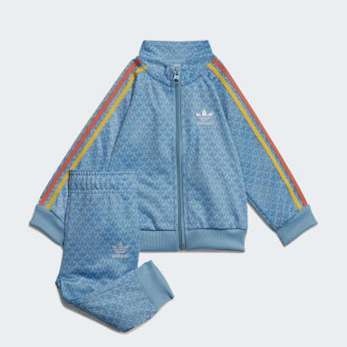 Monogram Print Treningsdress Blå