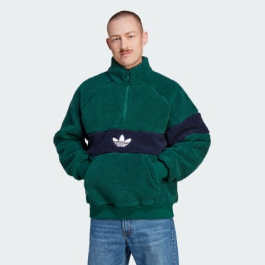 Casaco de Inverno em Fleece Verde Homem Originals
