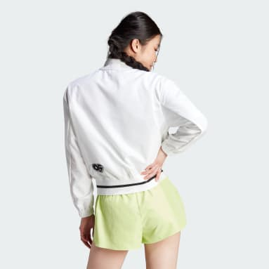 Women's Sportswear White Scribble Woven Jacket