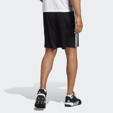 ผู้ชาย Gym & Training สีดำ กางเกงเทรนนิงขาสั้นผ้าปิเก้ Train Essentials 3-Stripes