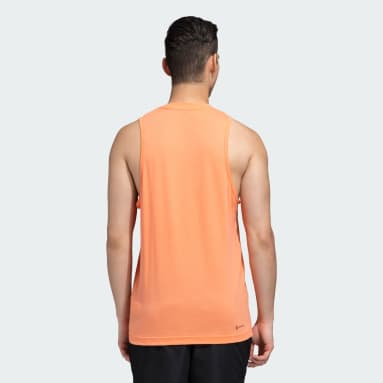 Men Training Orange TRAIN ESSENTIALS FEELREADY TRAINING SLEEVELESS TEE
