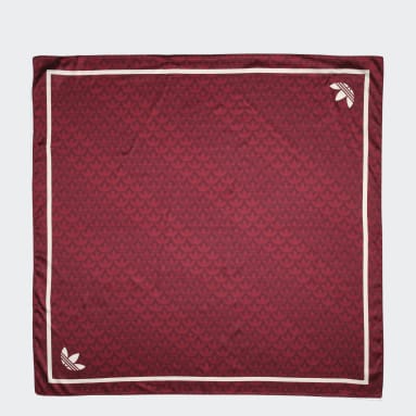 Head scarf Trefoil Jacquard Monogram Bordeaux Originals