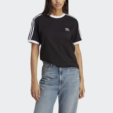 Women Originals Black Adicolor Classics 3-Stripes T-Shirt