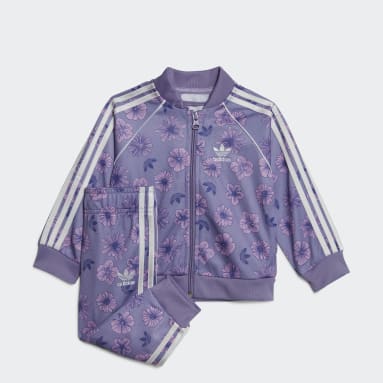 Kids Originals Purple Floral Sweat Suit Set