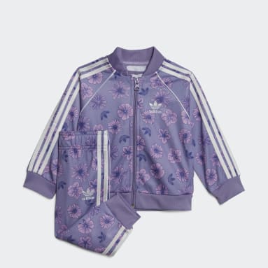 Deti Originals fialová Súprava Floral Sweat