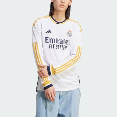 Maillot à manches longues Domicile Real Madrid 23/24 Blanc Hommes Football