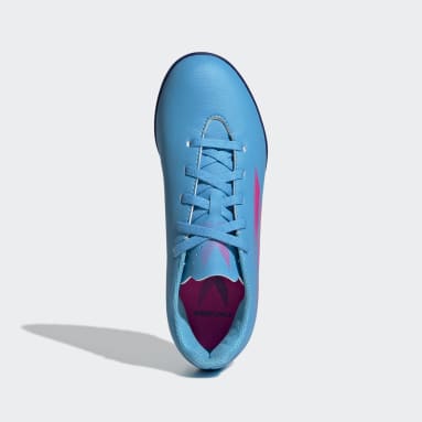 Botines X Speedflow.4 Pasto Sintético Azul Niño Fútbol