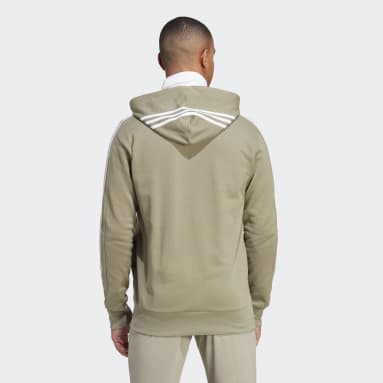 Veste à capuche zippée 3 bandes Essentials Vert Hommes Sportswear