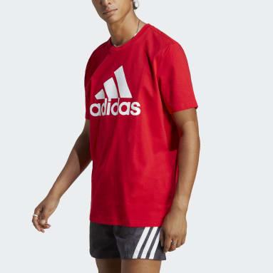 T-shirt en jersey Essentials Big Logo Rouge Hommes Sportswear