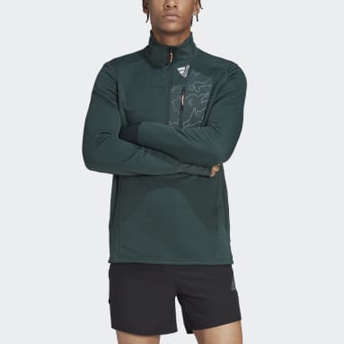 Sweatshirt de Fecho a 1/4 COLD.RDY X-City Verde Homem Running
