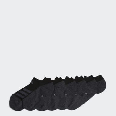 AdidasChildren Training Black Cushioned Angle Stripe No-Show Socks 6 Pairs