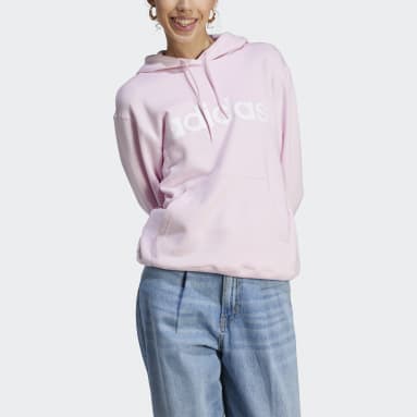 Kvinder Sportswear Pink Essentials Linear hættetrøje