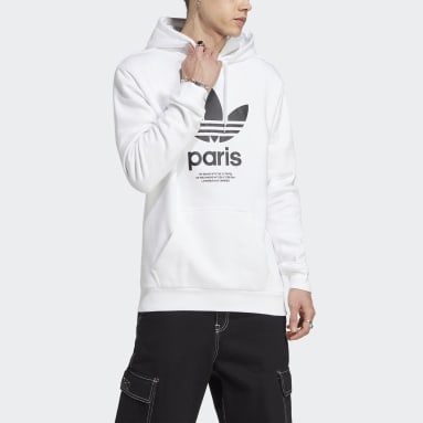 Sweat-shirt à capuche Icone Paris City Originals Blanc Hommes Originals
