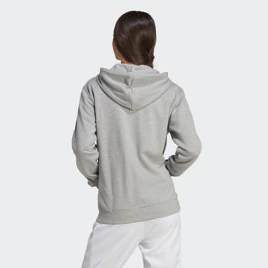 Frauen Sportswear Essentials 3-Streifen French Terry Regular Kapuzenjacke Grau