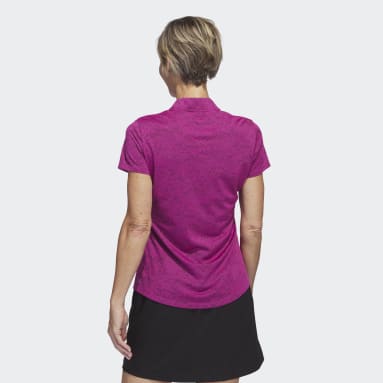 Women Golf Pink Jacquard Golf Polo Shirt