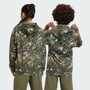 Felpa con cappuccio Future Icons Allover Print Junior Turchese Bambini Sportswear