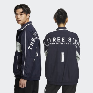 Gym & Training Blue 오버사이즈 핏 우븐 재킷