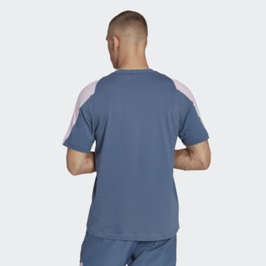 Men Sportswear Blue Future Icons Embroidered Badge of Sport Tee