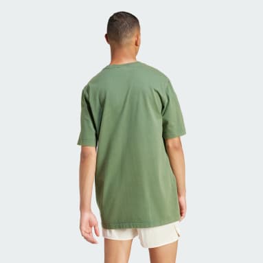 Heren Originals groen Adicolor Outline Trefoil T-shirt
