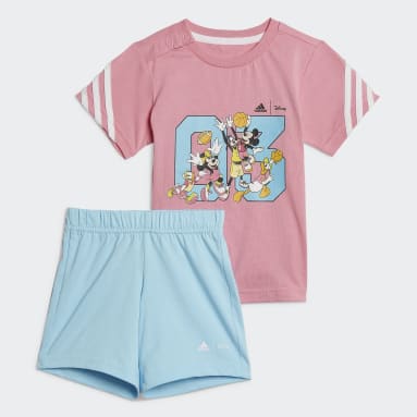 Kinder Sportswear adidas x Disney Mickey Maus Sommer-Set Rosa