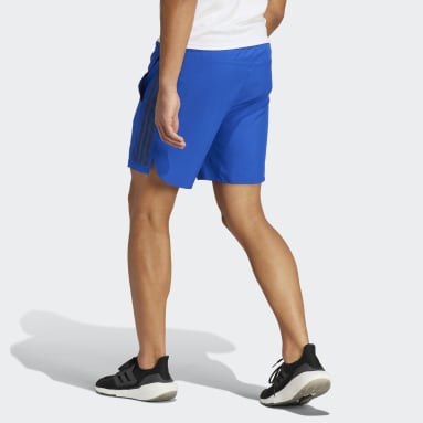 Männer Running Run Icon Full Reflective 3-Streifen Shorts Blau