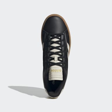Men's Essentials Black Grand Court Alpha Cloudfoam Lifestyle Court Comfort Style Shoes