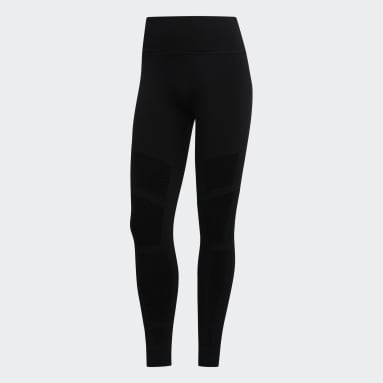 Mallas Warp Knit - Corte Alto Negro Mujer Training